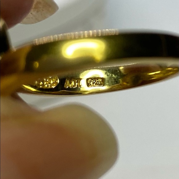 CZ Royal Blue Gem & Diamond Necklace ~ Ring ~ Earrings Set. - Picture 8 of 9